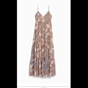 Express paisley tiered maxi dress